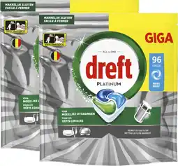 Coolblue Dreft Vaatwastabletten Platinum All In One - Duo Pack (192 stuks) aanbieding