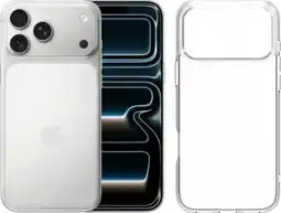 Coolblue Apple iPhone 17 Pro Max 256GB Zilver + BlueBuilt Protective Back Cover Transparant aanbieding