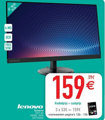 Cora Lenovo Scherm D27-30 aanbieding