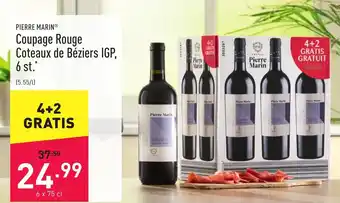 ALDI Pierre Marin Coupage Rouge Coteaux de Beziers IGP, 6 st. aanbieding