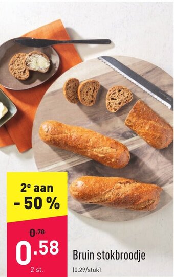 ALDI Bruin stokbroodje aanbieding