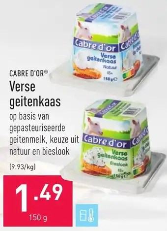 ALDI Verse geitenkaas 150g aanbieding