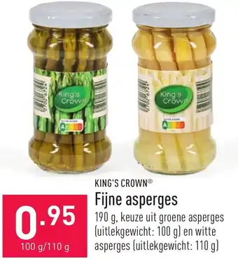 ALDI Fijne asperges 100g/110g aanbieding