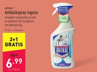 ALDI Antikalkspray regular 3x770ml aanbieding