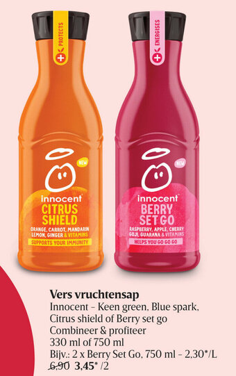 Delhaize Vers vruchtensap aanbieding