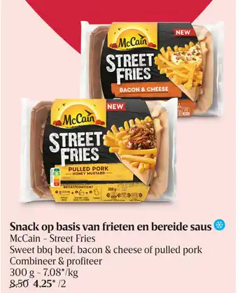 Delhaize Snack op basis van frieten en bereide saus aanbieding
