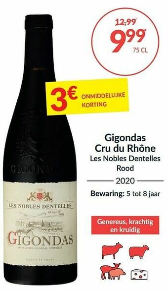 Intermarché Gigondas cru du rhône les nobles dentelles rood aanbieding