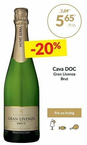 Intermarché Cava doc gran livenza brut aanbieding