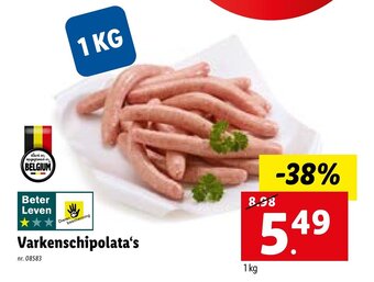 Lidl Varkenschipolata's 1 kg aanbieding
