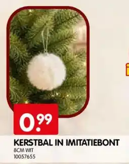 Yess Kerstbal in imitatiebont aanbieding