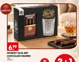 Yess whiskey glas met chocolade sigaren aanbieding