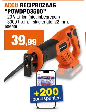 Accu reciprozaag powdpo3500