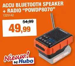 Hubo Accu bluetooth speaker + radio powdp8070 aanbieding