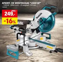 Hubo Af kort- en verstekzaag ls0816f aanbieding
