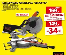 Hubo telescopische verstekzaag bes700-qs aanbieding