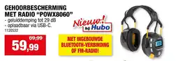 Hubo Gehoorbescherming met radio powx8060 aanbieding