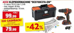 Hubo Accu klopboormachine BCD700C2TA-QW aanbieding