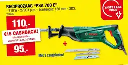 Hubo Reciprozaag "PSA 700 E" aanbieding