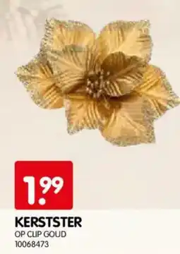 Yess Kerstster op clip goud aanbieding
