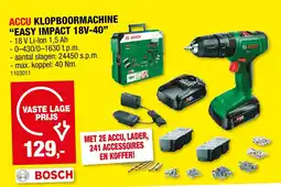 Hubo Accu klopboormachine easy impact 18v-40 aanbieding