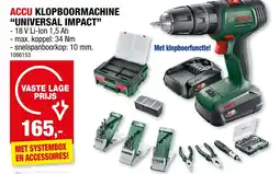 Hubo Accu klopboormachine universal impact aanbieding