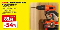 Hubo Accu klopboormachine powdpo1150 aanbieding