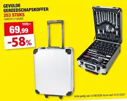Hubo Gevulde gereedschapskoffer aanbieding