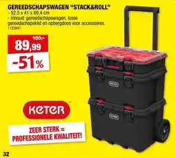 Hubo gereedschapswagen stack&roll aanbieding