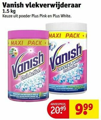 Kruidvat Vanish vlekverwijderaar aanbieding