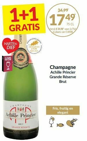 Intermarché Champagne achille princier grande réserve brut aanbieding