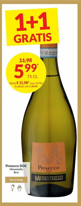 Intermarché Prosecco DOC Menestrello Brut aanbieding