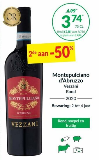 Montepulciano d'Abruzzo Vezzani Rood 2020