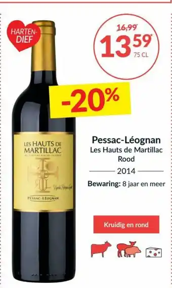 Intermarché Pessac-Leognan Les Hauts de Martillac Rood 2014 aanbieding