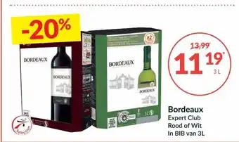 Intermarché Bordeaux Expert Club Rood od Wit 3L aanbieding