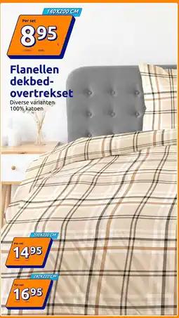 Action Flanellen dekbed-overtrekset aanbieding