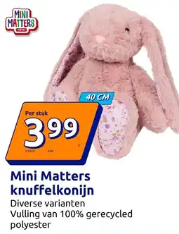 Action Mini Matters knuffelkonijn aanbieding