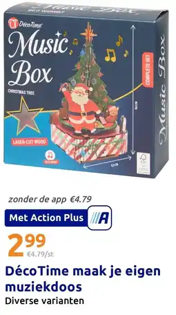 Action DécoTime maak je eigen muziekdoos aanbieding