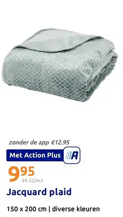 Action Jacquard plaid aanbieding