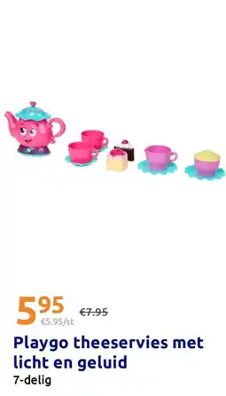 Action Playgo theeservies met licht en geluid aanbieding