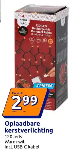 Action Oplaadbare kerstverlichting aanbieding