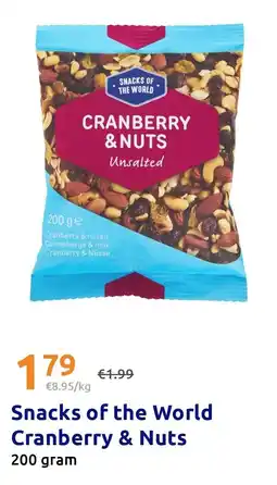 Action Snacks of the World Cranberry & Nuts aanbieding