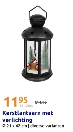 Action Kerstlantaarn met verlichting aanbieding