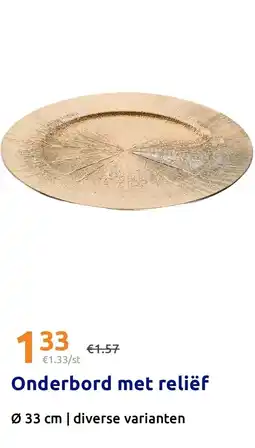 Action Onderbord met reliëf aanbieding