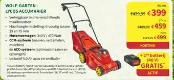 Wolf-garten - lycos accumaaier 34 cm