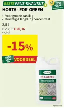 Horta Horta for green aanbieding