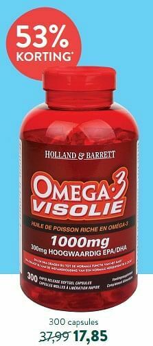 Holland & Barrett Omega-3 visolie aanbieding