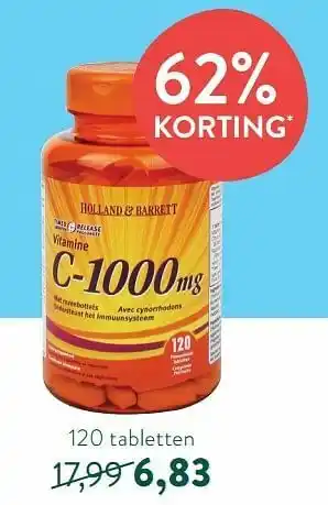 Holland & Barrett Vitamine c-1000mg aanbieding