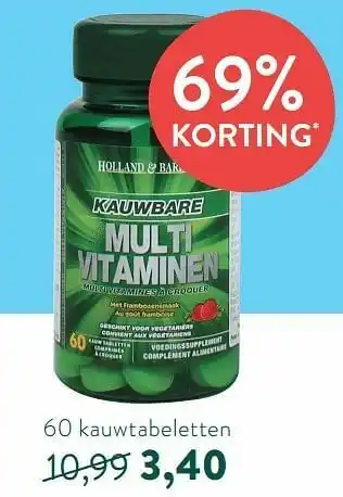 Holland & Barrett Kauwbare multi vitaminen aanbieding