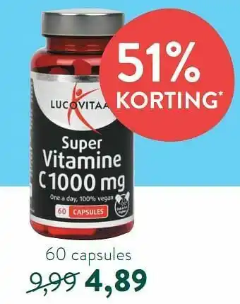 Holland & Barrett Super vitamine c 1000mg aanbieding