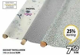 Jysk Gecoat tafellaken engfiol aanbieding